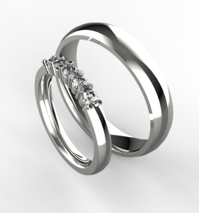 Snubní prsteny Monika 0003 bílé