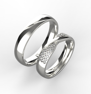 Snubní prsteny Monika 0004 bílé