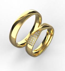 Snubní prsteny Monika 0004 žluté